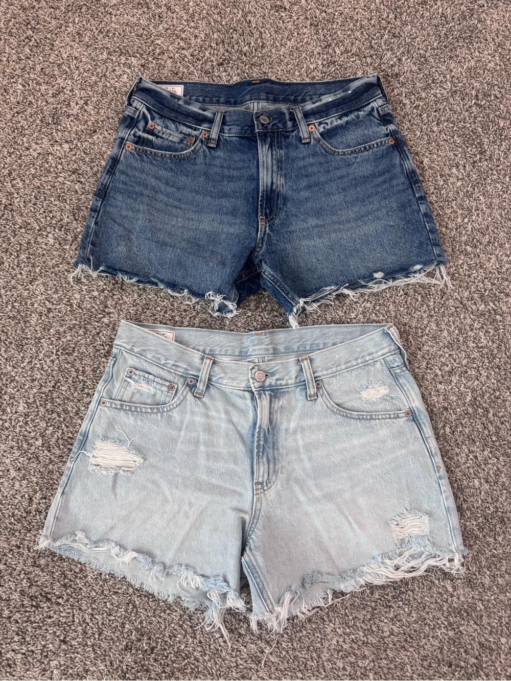 GAP Denim Shorts in Dark Blue and Light Blue